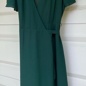 Lulu's Deep Green Midi Dress